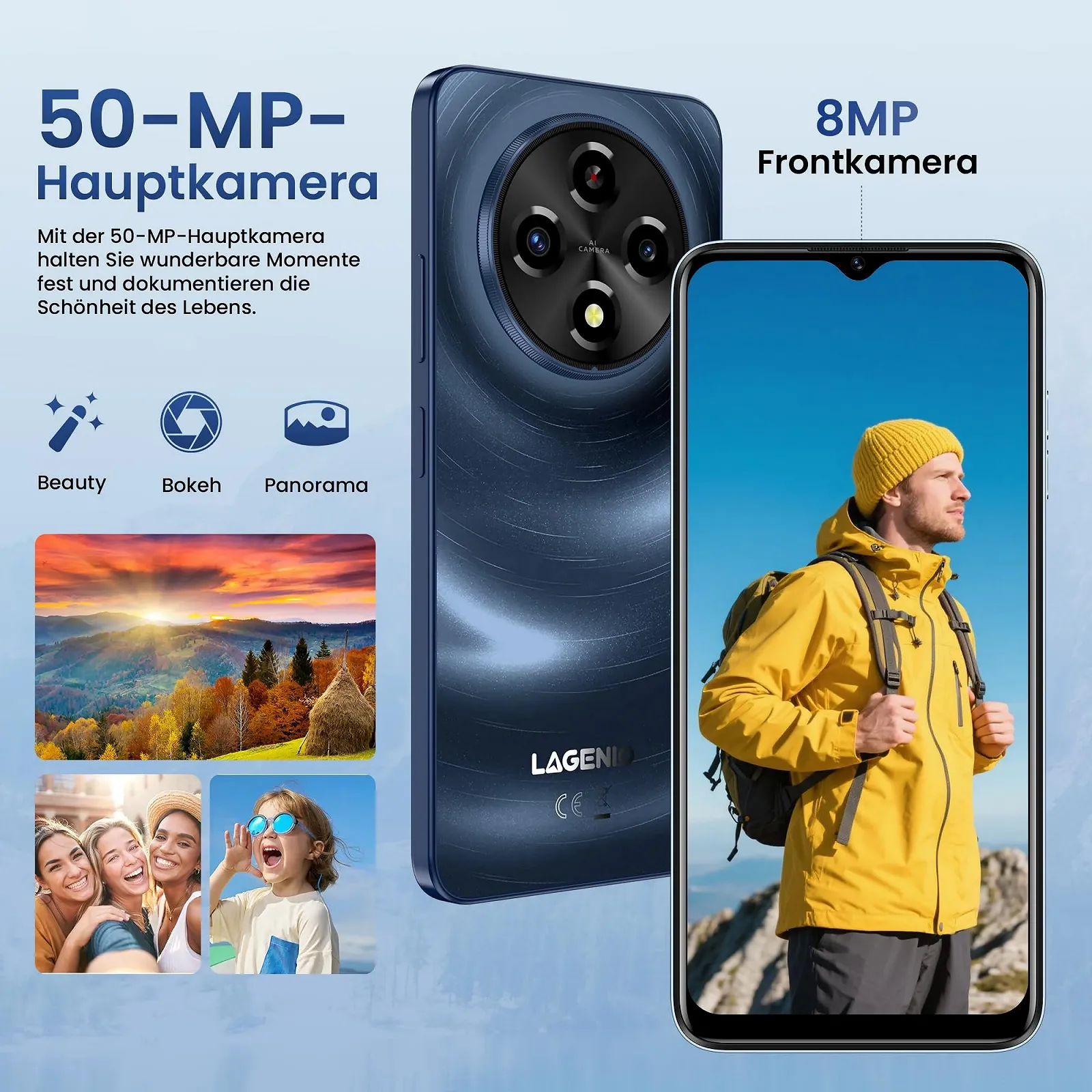 Смартфон LAGENIO A12 Pro Android 15 120Гц Octa-Core 24(8+16) ГБ + 256ГБ 6.9 дюйма 50Мп + 8Мп 6500мАч GPS Dual SIM 4G, фото №5