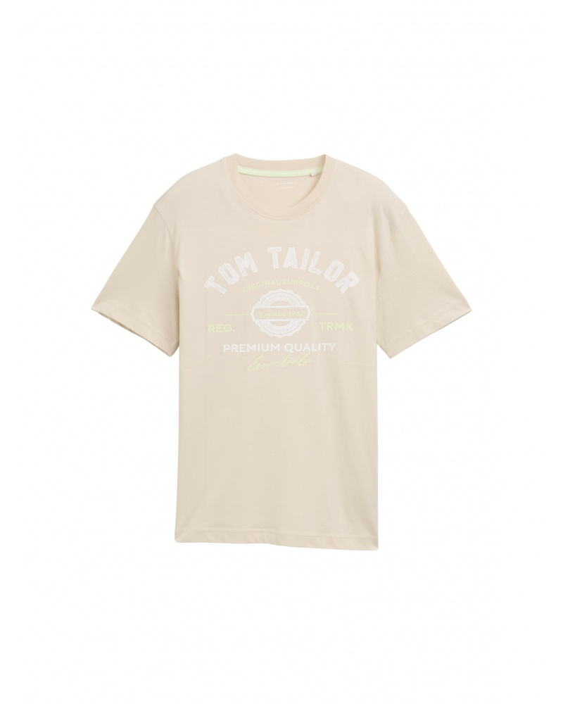 Футболка Tom Tailor LOGO TEE MEN'S 1037735-10336 Бежевый 3XL, фото №4