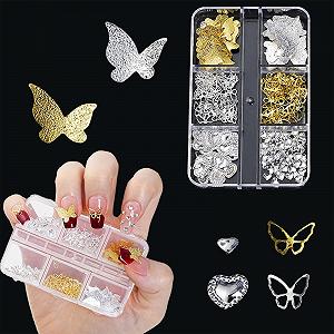 Шарм для нігтів Метелики (порожнисті) Прикраса для нігтів Серце synthetic.ua - Фото 1