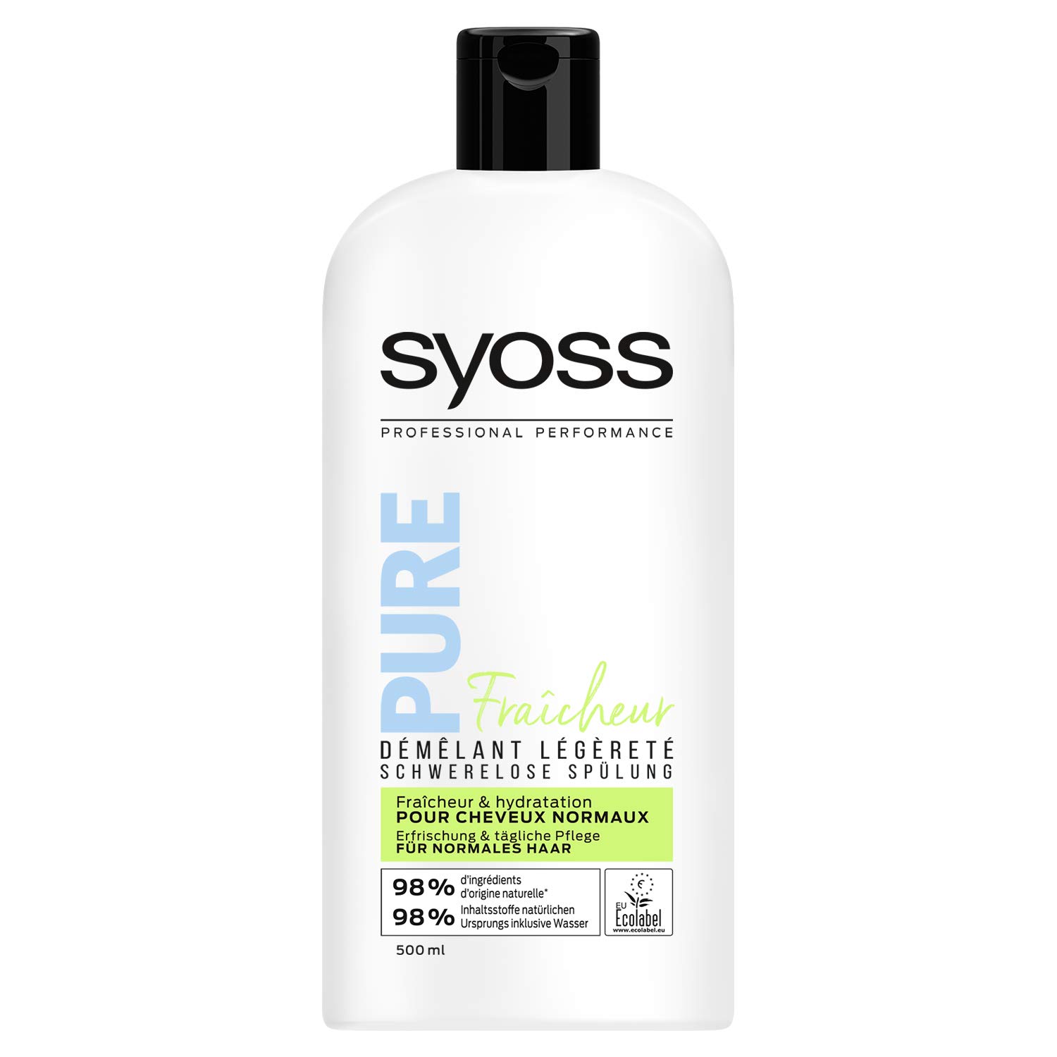 Шампунь SYOSS Pure Fresh для нормального волосся, 500 мл, фото №1