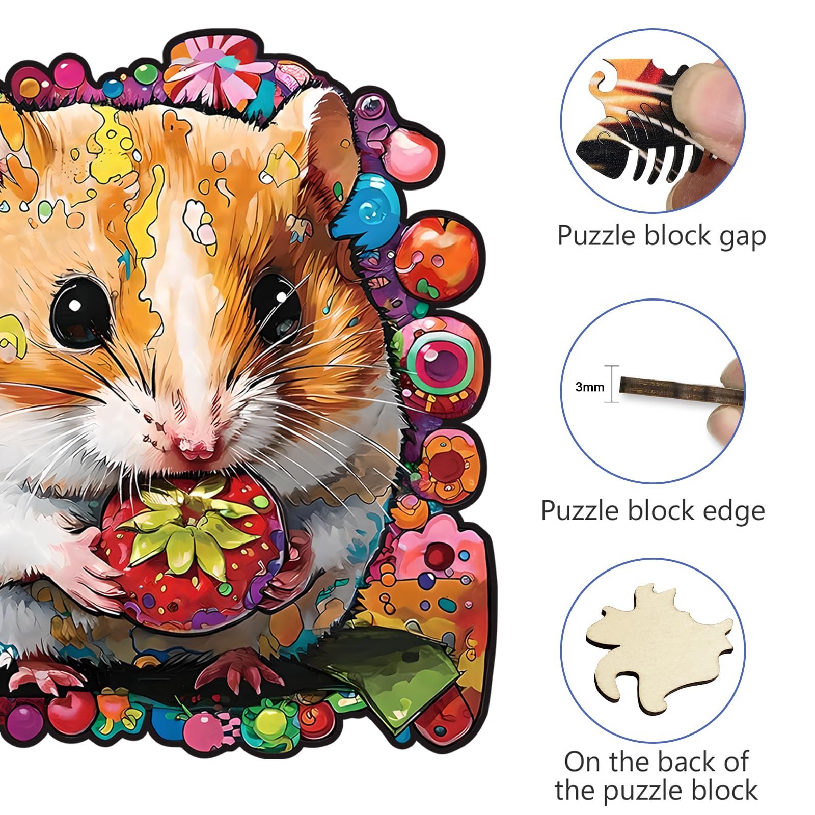 Пазл дерев'яний фігурний Hamster S для дорослих Hamster S, фото №3