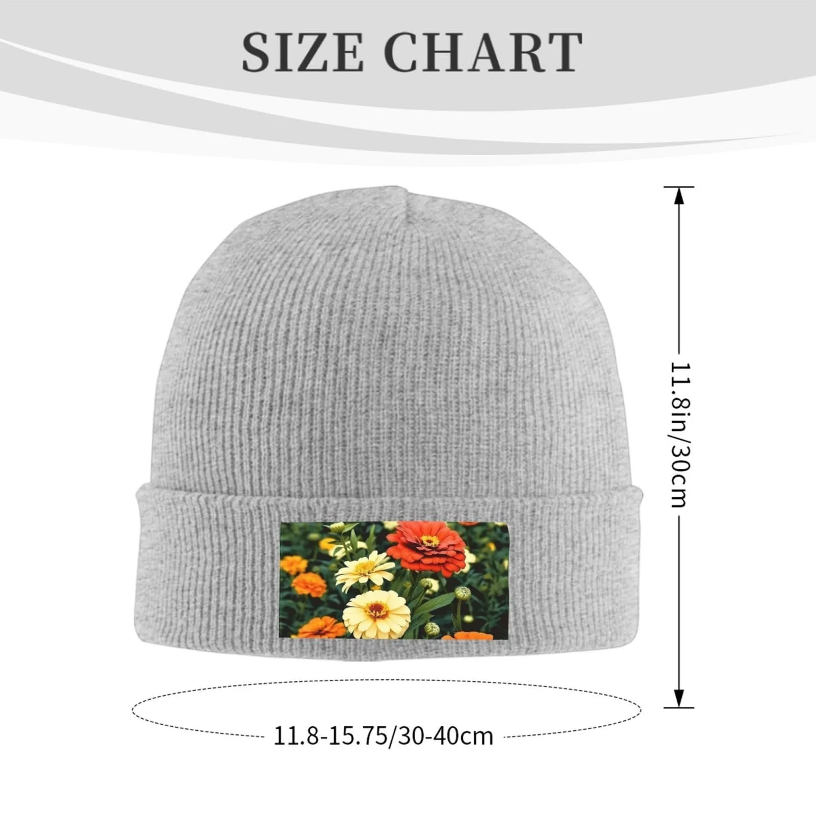 Вязаная шапка с цветочным узором для женщин, фото №2 Вязаная шапка с цветочным узором для женщин, фото №2