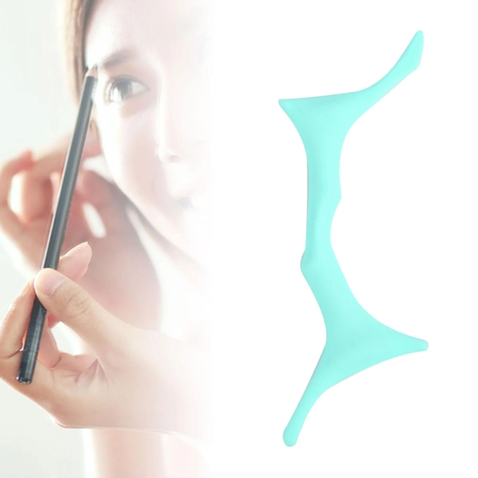 Шаблон для макіяжу Hilfsmittel Eyeliner Schablone універсальний м'який гладкий для початківців блакитний, фото №3