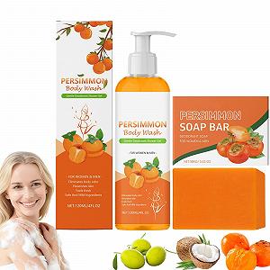 Набор для душа Kaki гель и мыло дезодорирующие с хурмой 1 комплект - Фото 1
