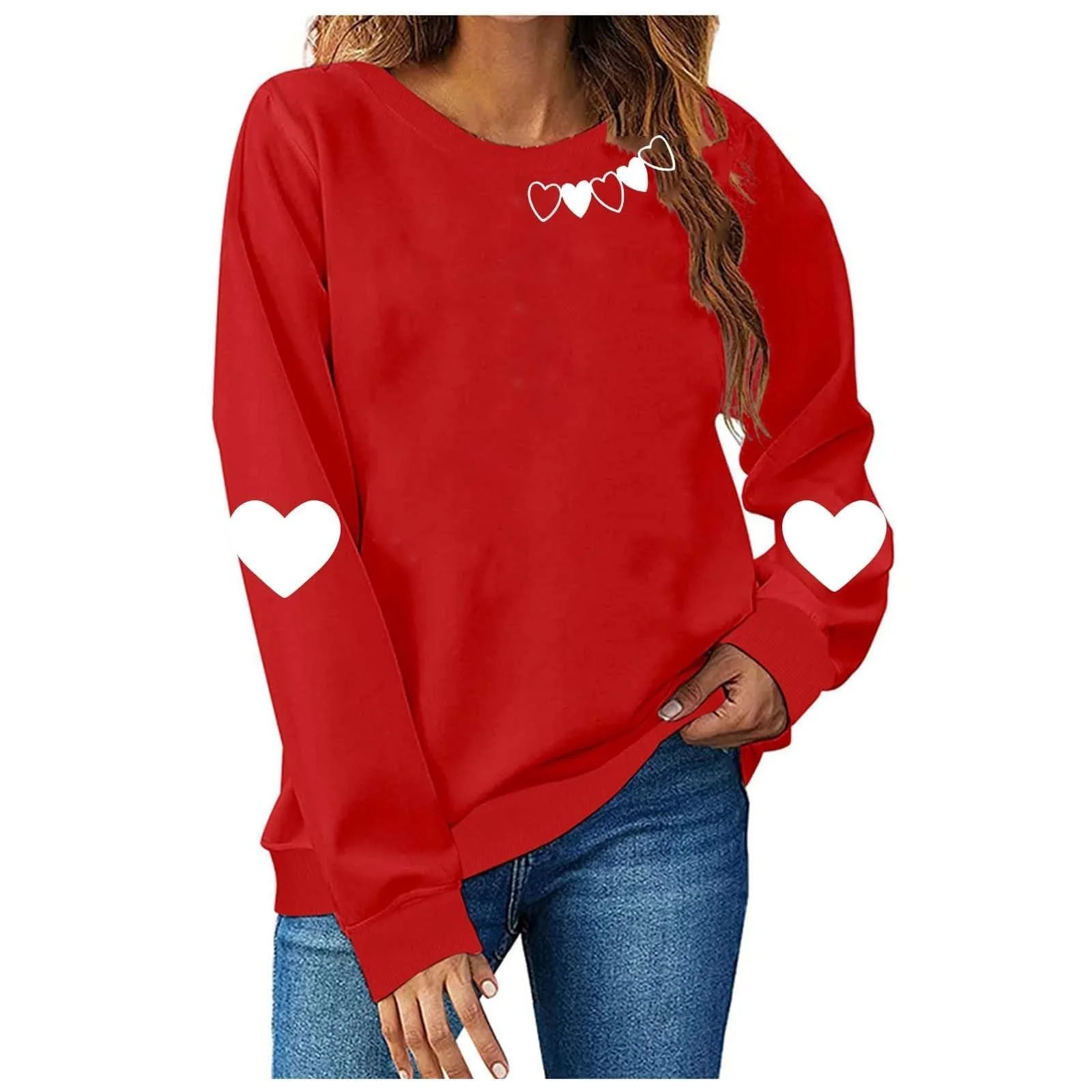 Легка жіноча толстовка з довгими рукавами до Дня Святого Валентина, графіка, фото №2