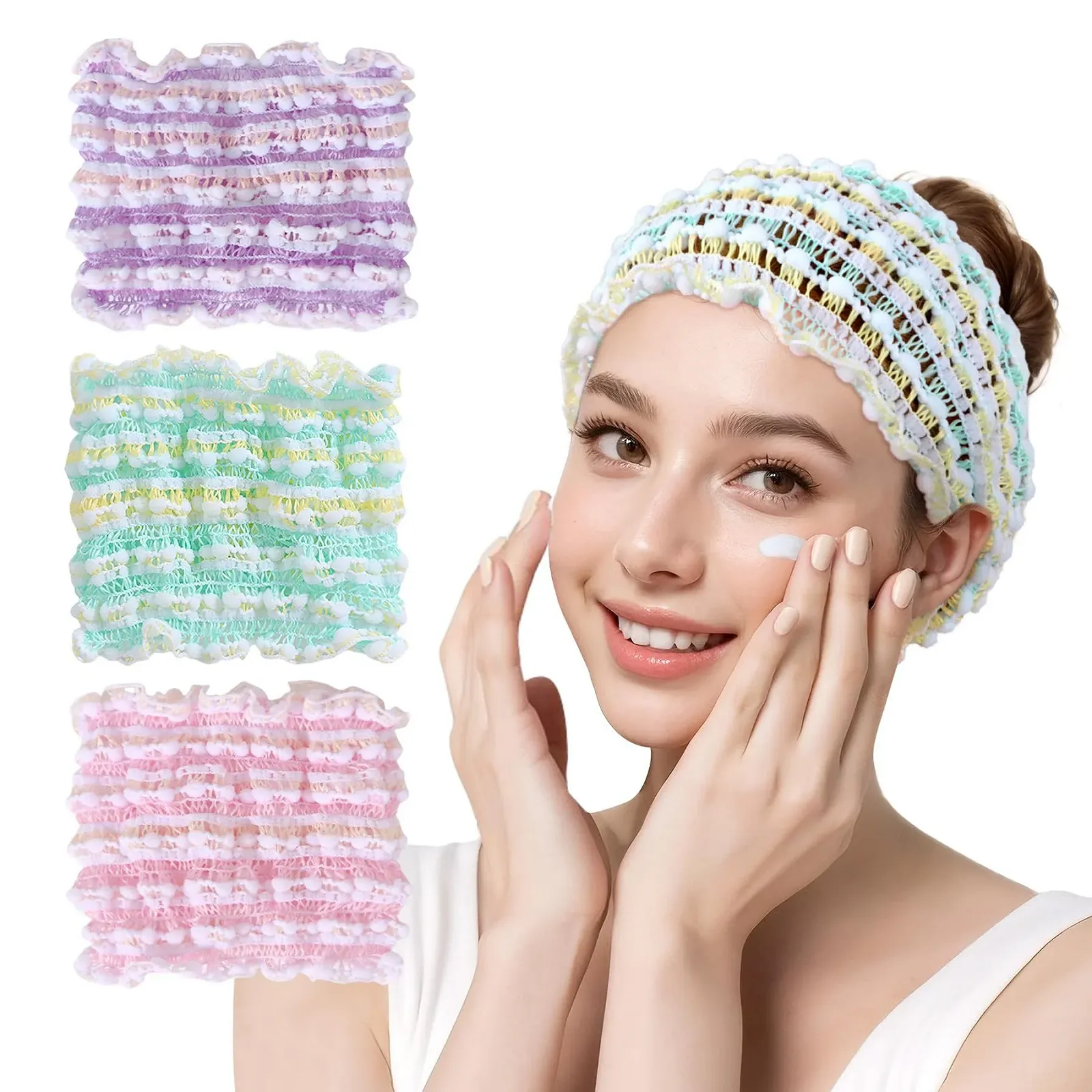 Набір косметичних пов'язок для волосся (3 шт.), фото №1