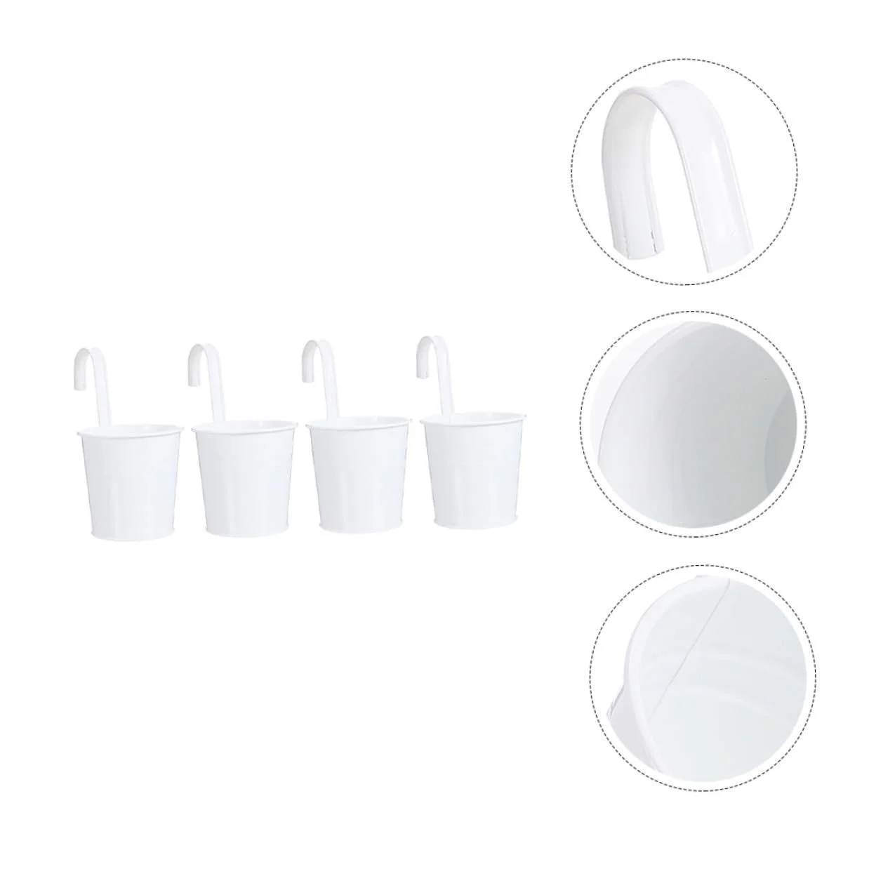 Квіткові горщики PartyKindom Набір з 4 підвісних відер зі знімними гачками Залізо, фото №9 Квіткові горщики PartyKindom Набір з 4 підвісних відер зі знімними гачками Залізо, фото №9