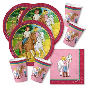 Набір посуду для вечірки Bibi and Tina, 52 предмети - Фото 1