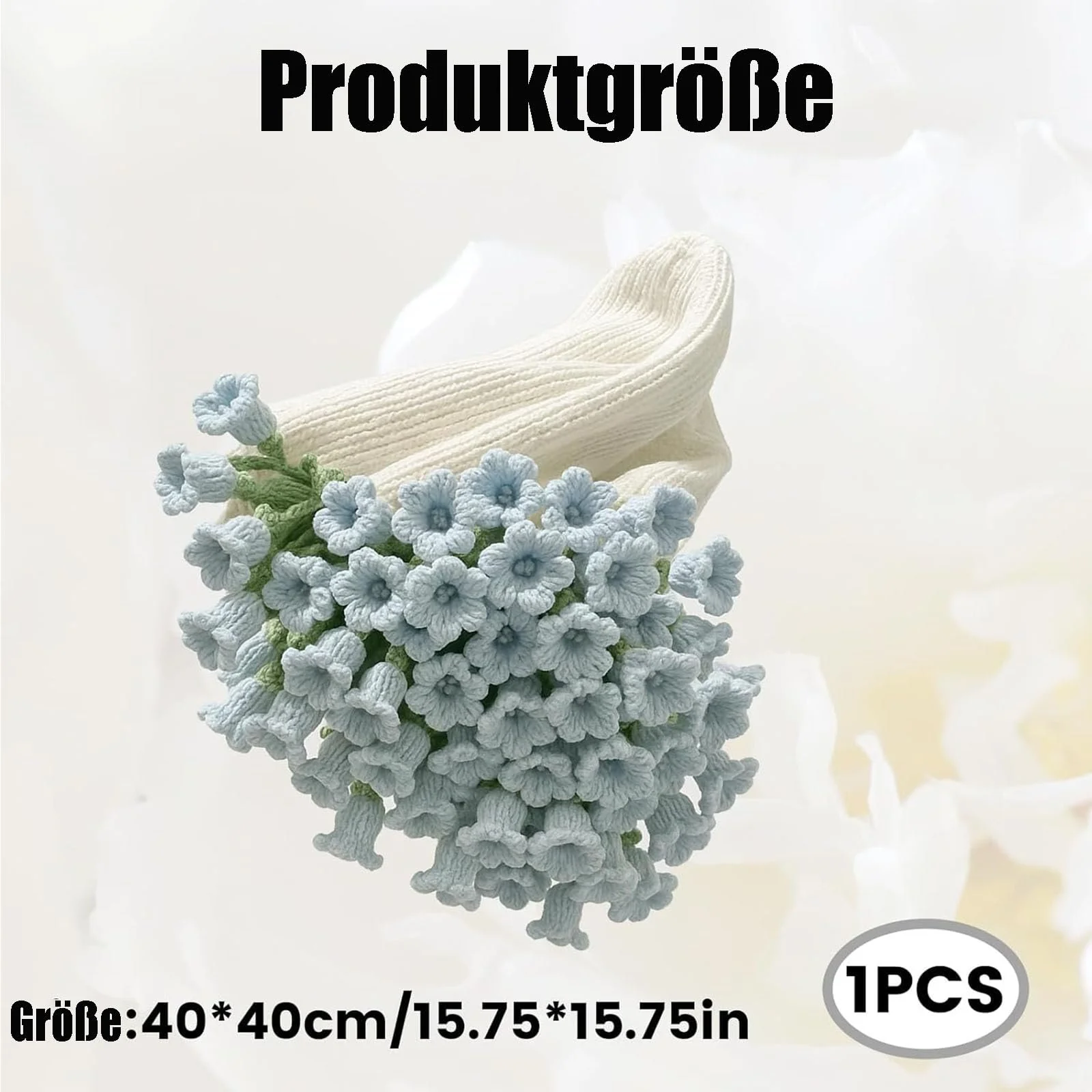 Одеяло Цветочное, Одеяло Букет, Цветочное Одеяло, Идея подарка на День матери, День рождения, Свадьба, Романтическое украшение для дома (40 x 40 см, DIY набор материалов), фото №2