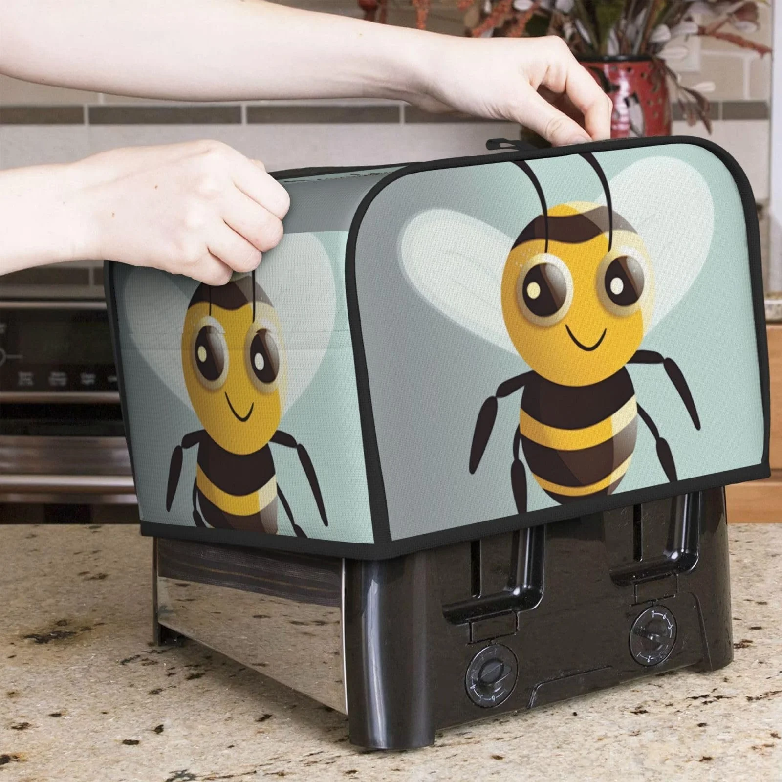 Чохол для тостера на 4 скибочки з двома кишенями Мультяшний, фото №5 Чохол для тостера на 4 скибочки з двома кишенями Мультяшний, фото №5