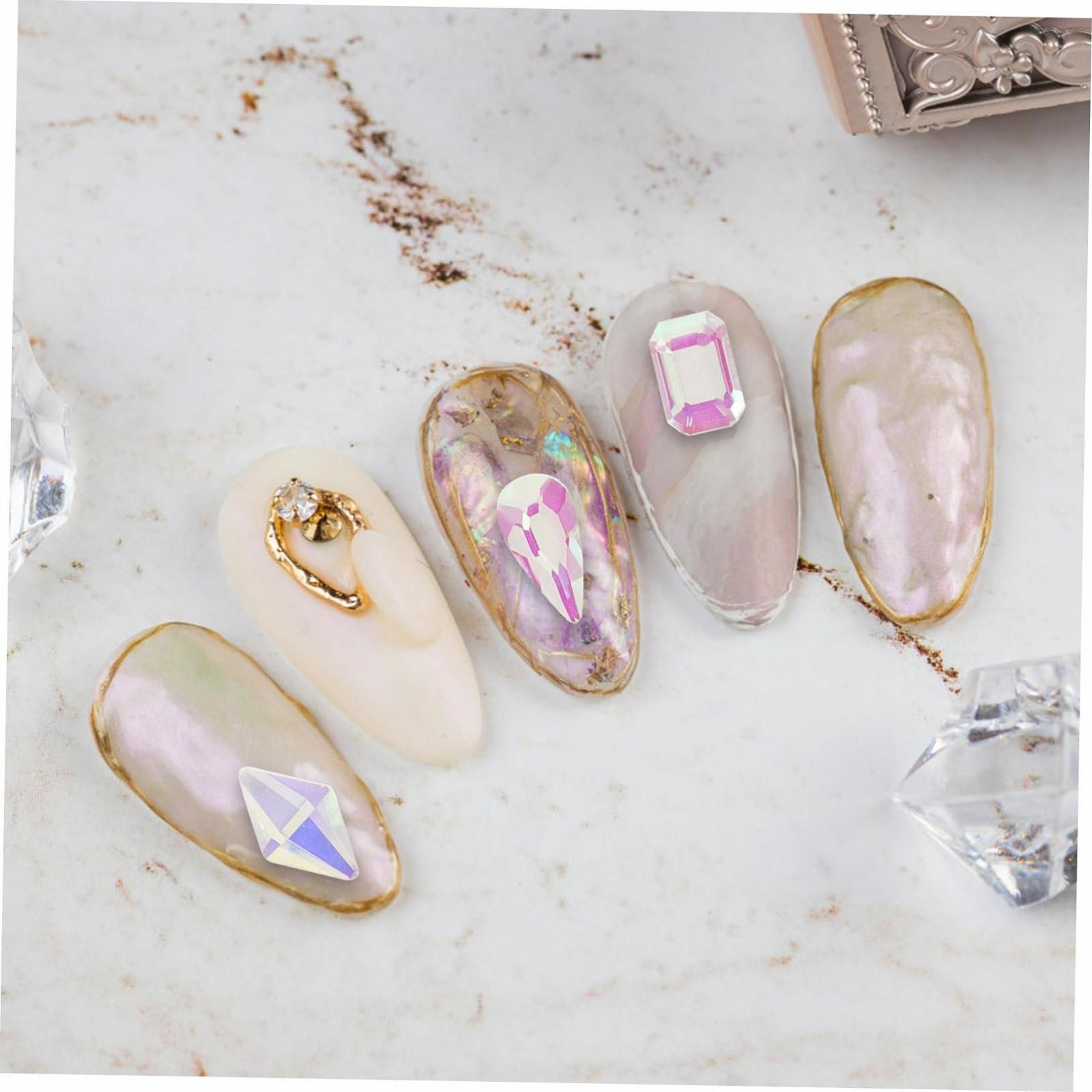 Healvian 2 коробки Украшения для ногтей Блестки Подвески для ногтей Стразы для ногтей Гель-лак для ногтей Украшения для ногтей Стразы для женских ногтей Шарм, фото №4