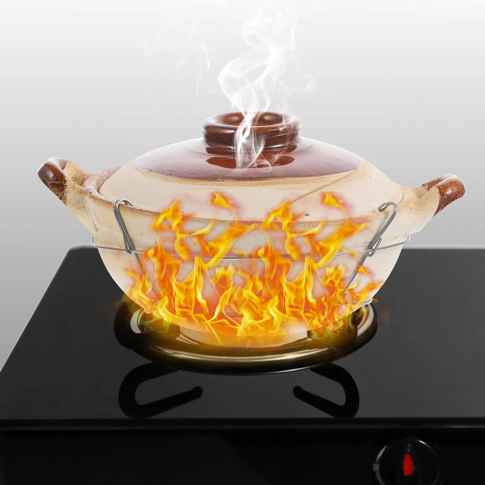 Каструля для тушкування BESPORTBLE мала з ручкою антипригарна енергоощадна, фото №8