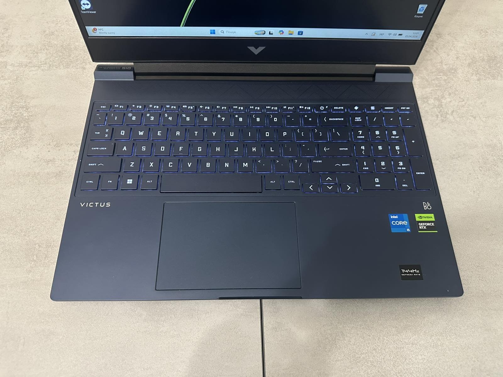 Ноутбук HP Victus 15 15-fa0033dx, 15,6" IPS 144Hz, i5-12450H, 16GB, 512GB, AMD Radeon RTX 3050 4GB, фото №4