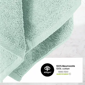 Набір рушників для гостей BaSaTex 10 шт. 30 x 50 см М'ятний synthetic.ua - Фото 1