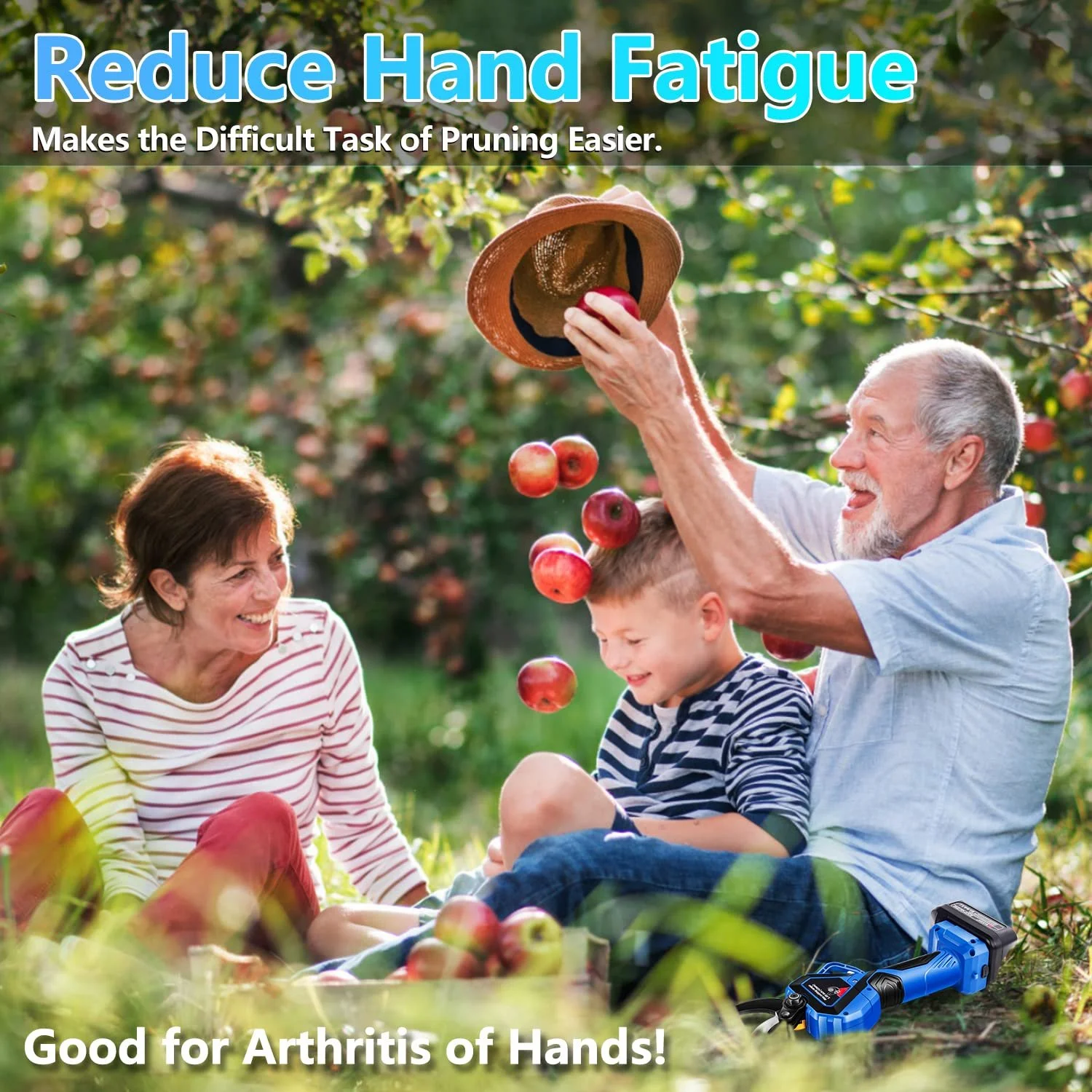 Секатор K KLEZHI 42 мм, акумуляторний, електричний, зі світлодіодом, DLC-покриттям, 2 x 2Ah літієві акумулятори, 25.2 V, фото №6