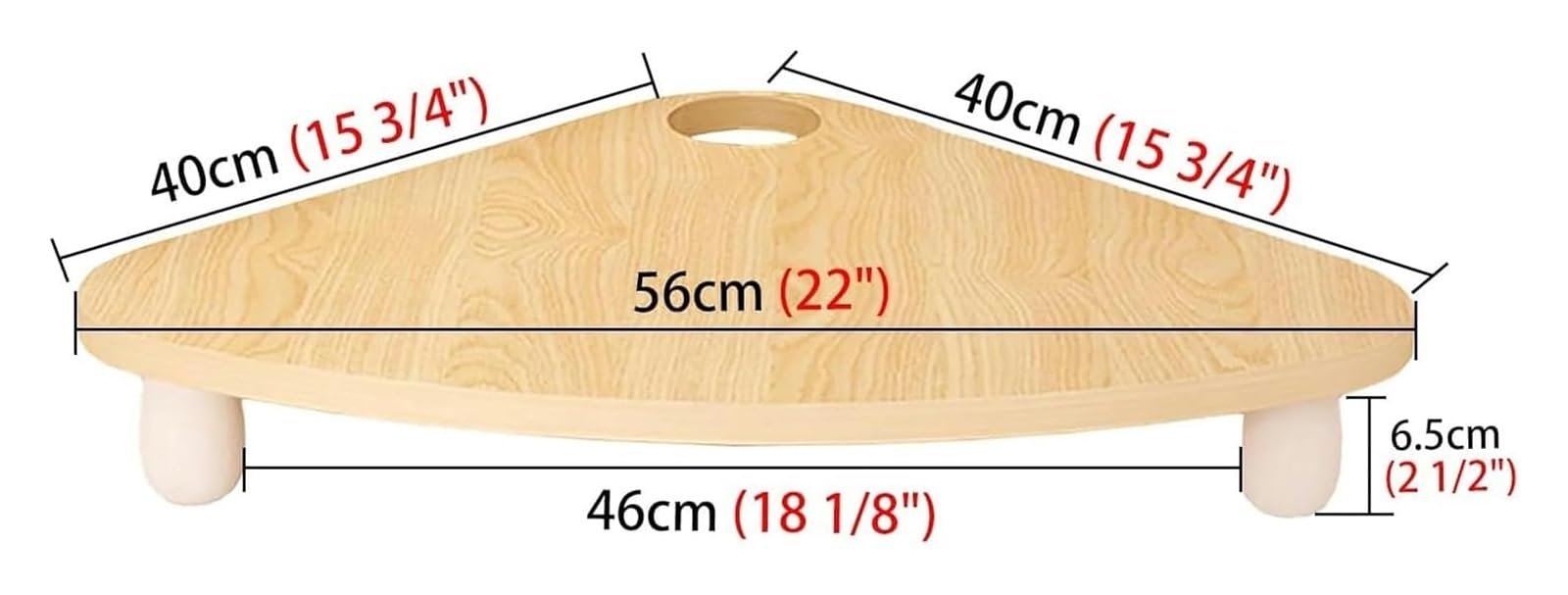 Подставка для монитора Dreieckiger, угловая полка из массива дерева для дома и офиса, фото №4