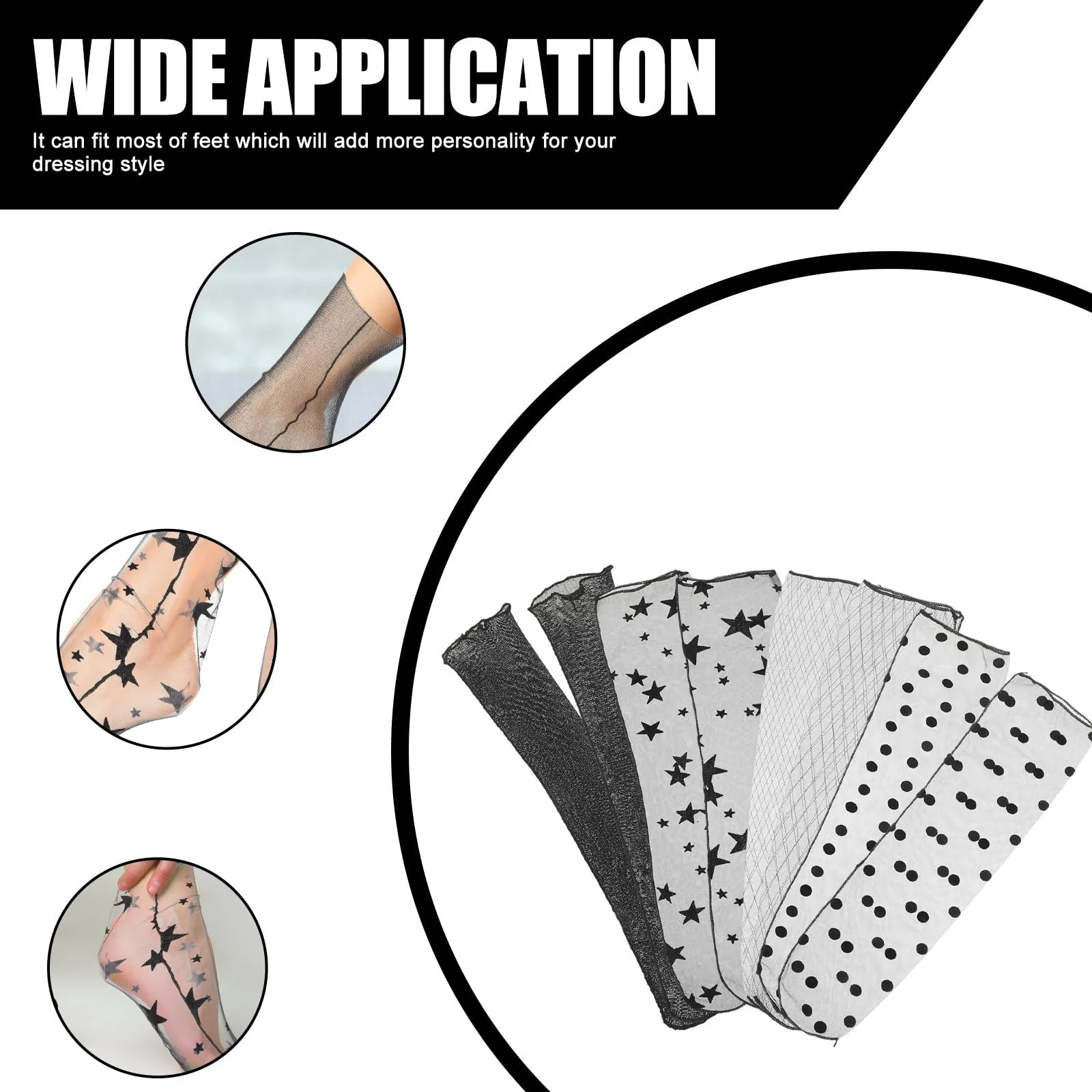 Носки LUOEM Cетчатые 4 пары Черный, фото №7 Носки LUOEM Cетчатые 4 пары Черный, фото №7