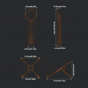 Подставка для планшета - Магнитный держатель для путешествий, офиса | Рама из алюминиевого сплава с регулируемым углом наклона, поддержка ноутбука и телефона для настольного, домашнего и мобильного использования synthetic.ua - Фото 1