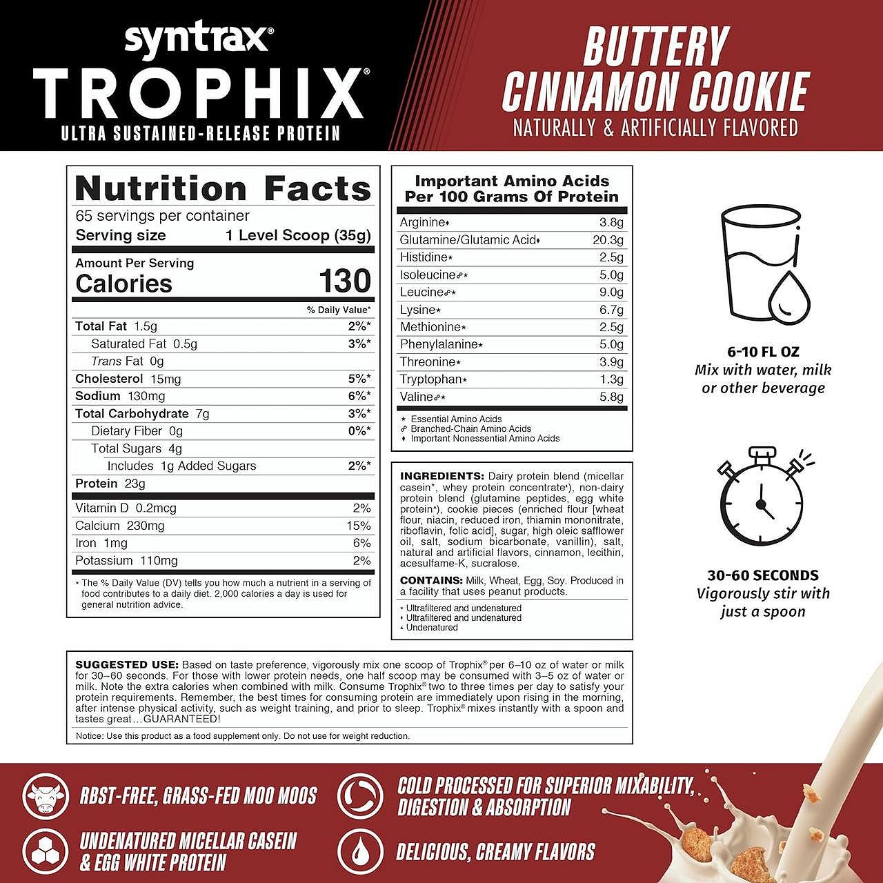 Протеин Syntrax Trophix 2.2 kg Buttery Cinnamon Cookie, фото №2