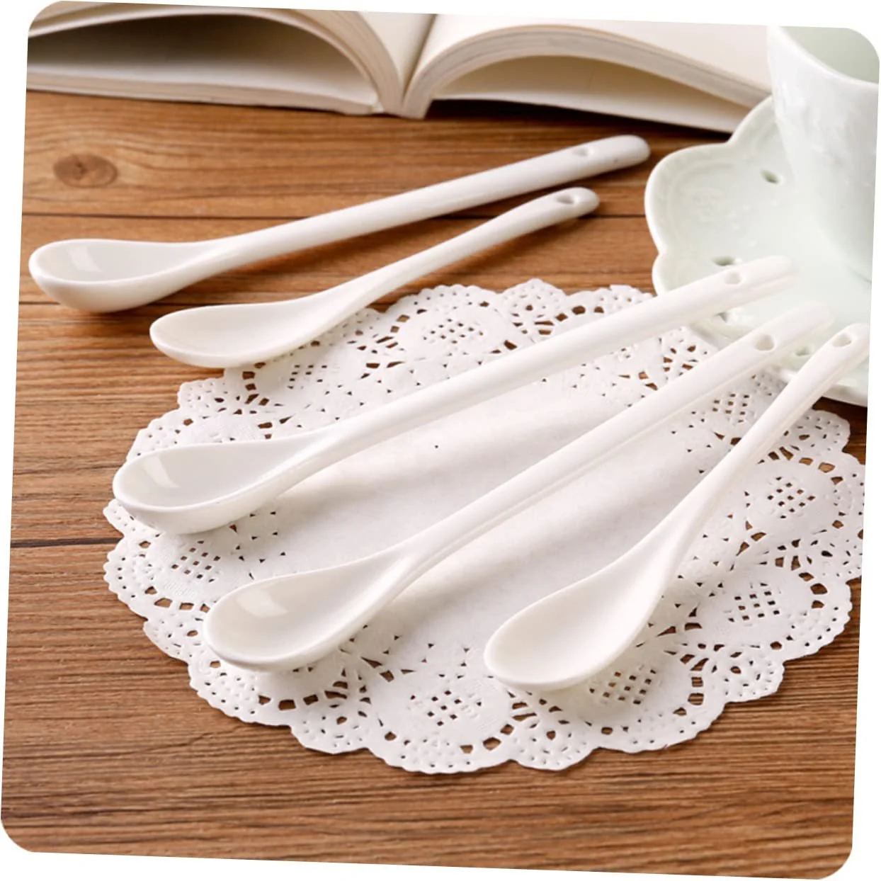 Ложки для супу LIFKOME, керамічні столові, фото №5