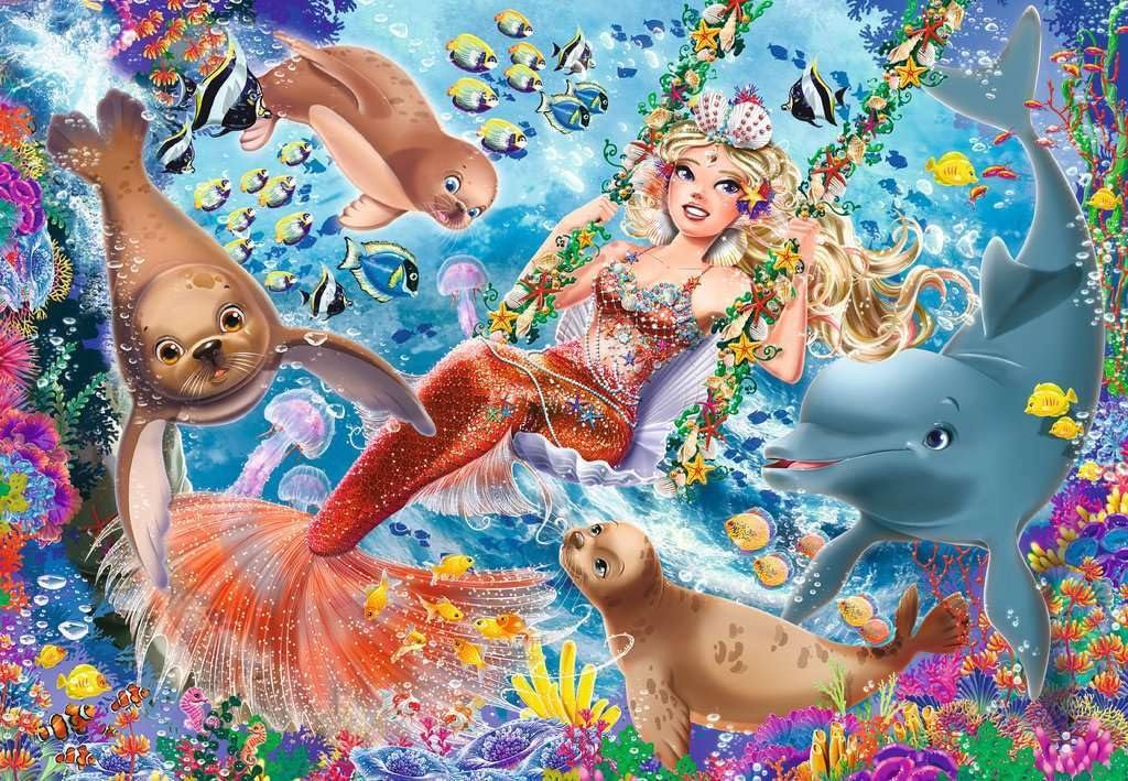 Дитячий пазл Ravensburger Magical Mermaids 05147 2 x 24 елементи від 4 років, фото №3