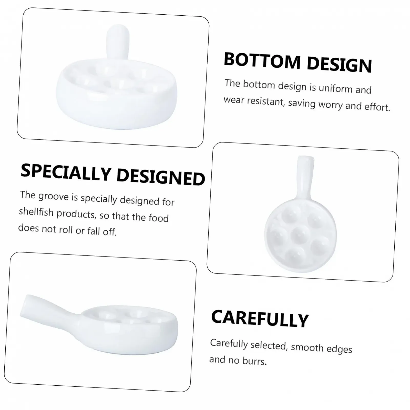 Форма SOLUSTRE для запікання равликів керамічна 6 комірок Біла, фото №6