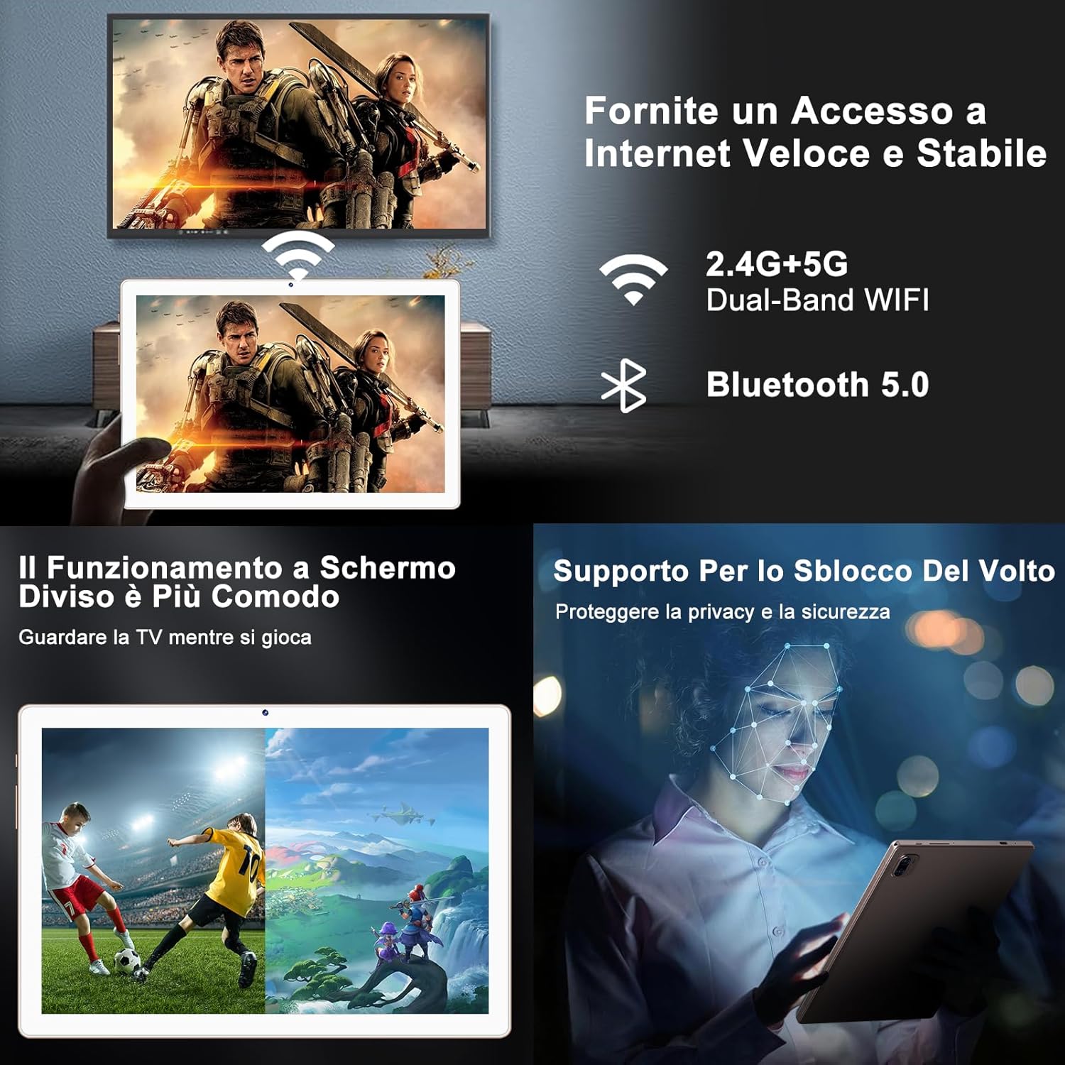 Планшет 10.1" JUSYEA J10 14/128Gb 5G 8 ядер Android 13 8000 mAh Бело - Серый, фото №4 Планшет 10.1" JUSYEA J10 14/128Gb 5G 8 ядер Android 13 8000 mAh Бело - Серый, фото №4