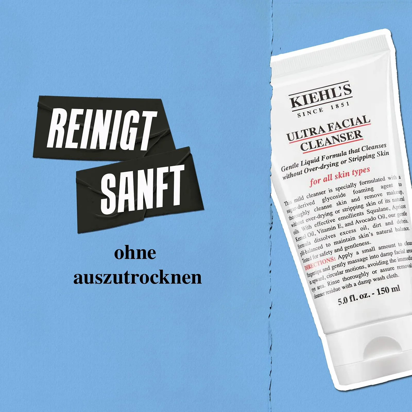 Очищувальний засіб для обличчя KIEHL'S Ultra Facial Cleanser 150 мл М'який засіб для вмивання на основі олії авокадо, що піниться, для зняття макіяжу для всіх типів шкіри, фото №4