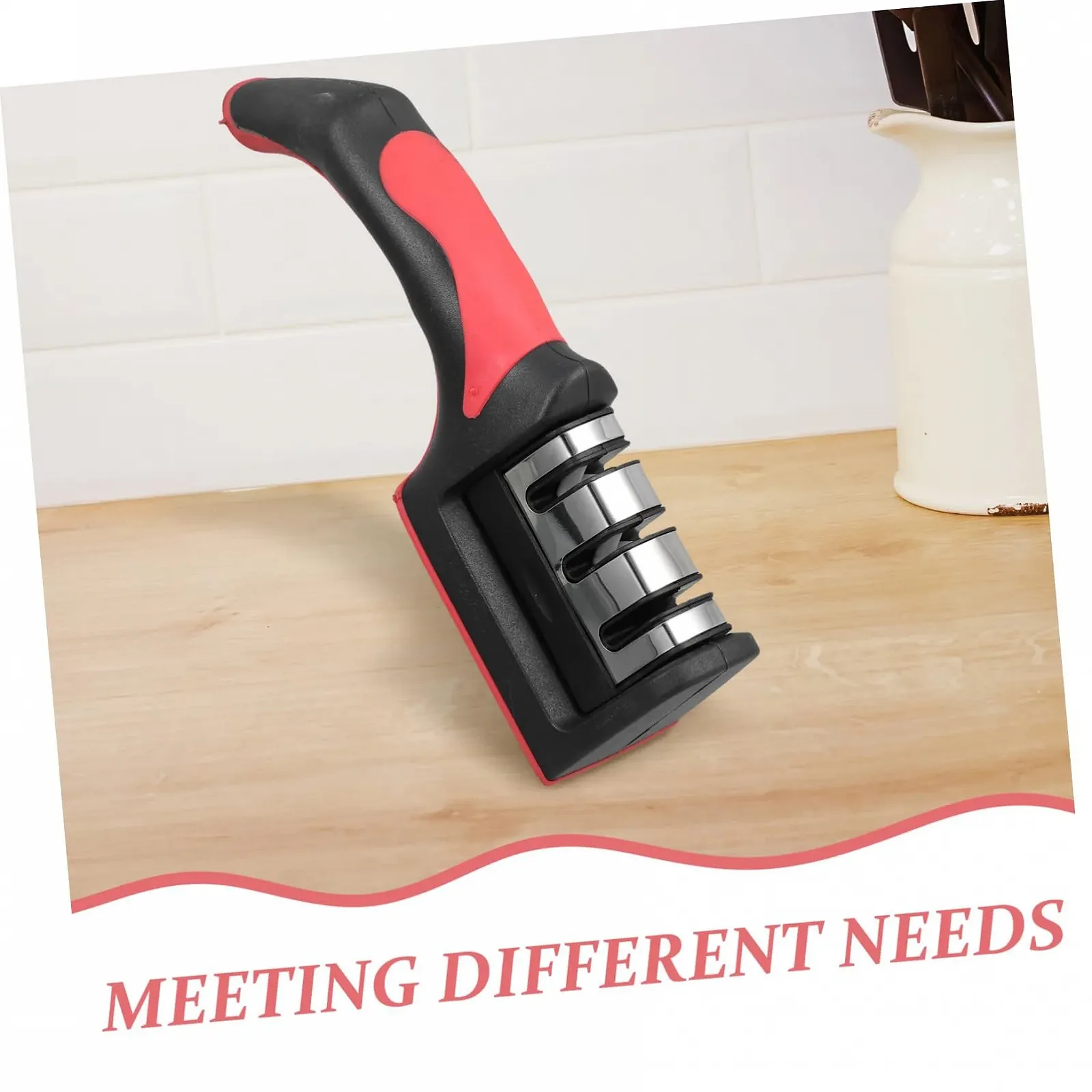 Точилка для ножів Zerodeko ручна нержавіюча сталь Чорна, фото №3