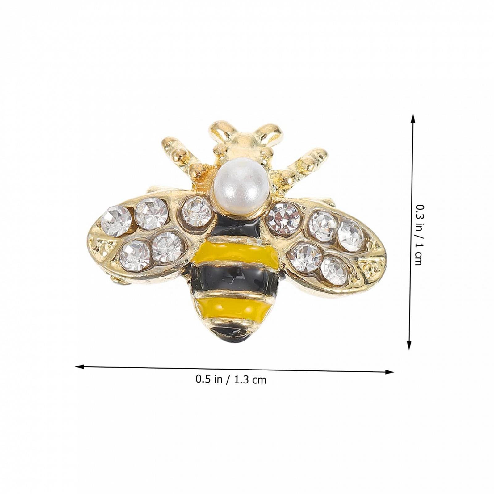 Подвеска для ногтей FRCOLOR Металл Пчелка Украшение для ногтей Свадебное украшение Стразы Украшения для ногтей Alloy 3D ABS, 40 шт, фото №3