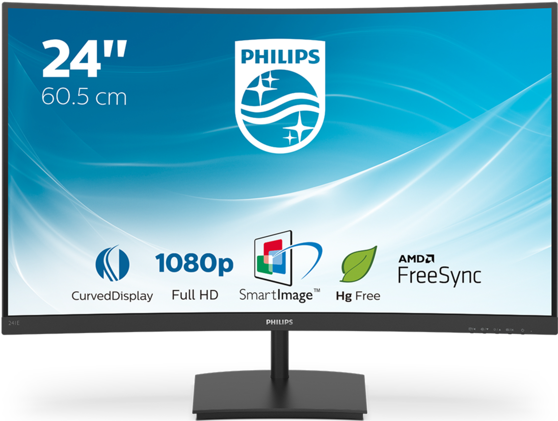 Монітор 24" Philips E Line 241E1SC/00 Full HD VA 75 Гц, фото №1