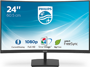 Монітор 24" Philips E Line 241E1SC/00 Full HD VA 75 Гц - Фото 1