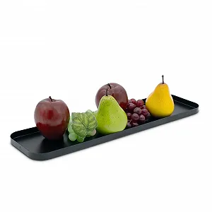 Купити Металевий піднос для свічок Чорний Прямокутний з обідком - Фото 1 Металевий піднос для свічок Чорний Прямокутний з обідком - Фото 1