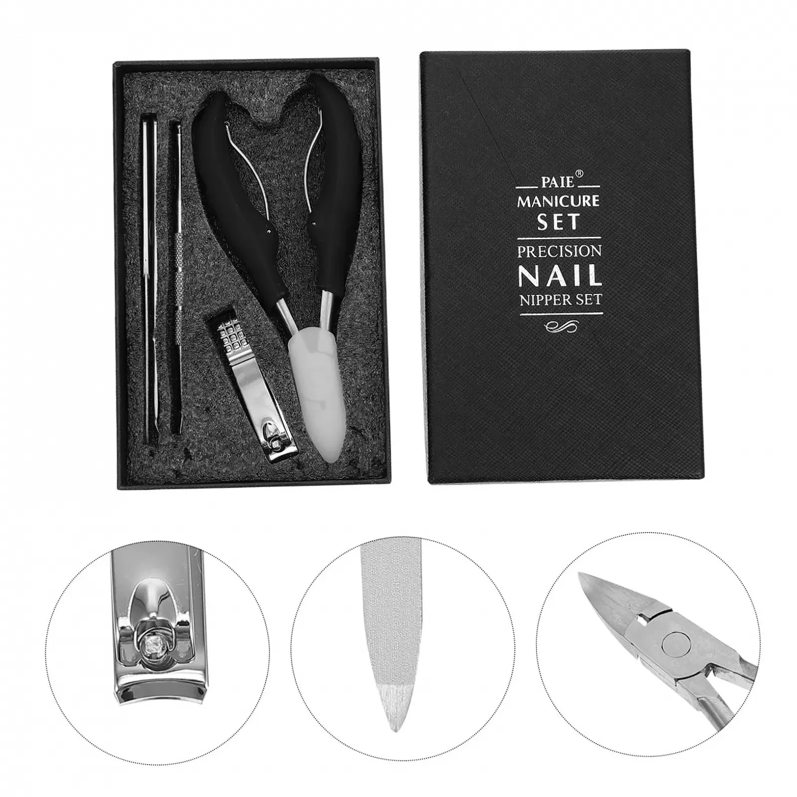 Набор для ухода за ногами Healvian 5 предметов из нержавеющей стали, инструменты для педикюра для эффективного удаления мозолей и вросшего ногтя, фото №3