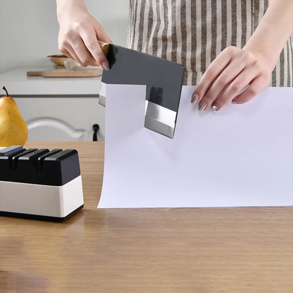 Точилка для ножів електрична з USB-інтерфейсом та двома шліфувальними кругами, фото №4