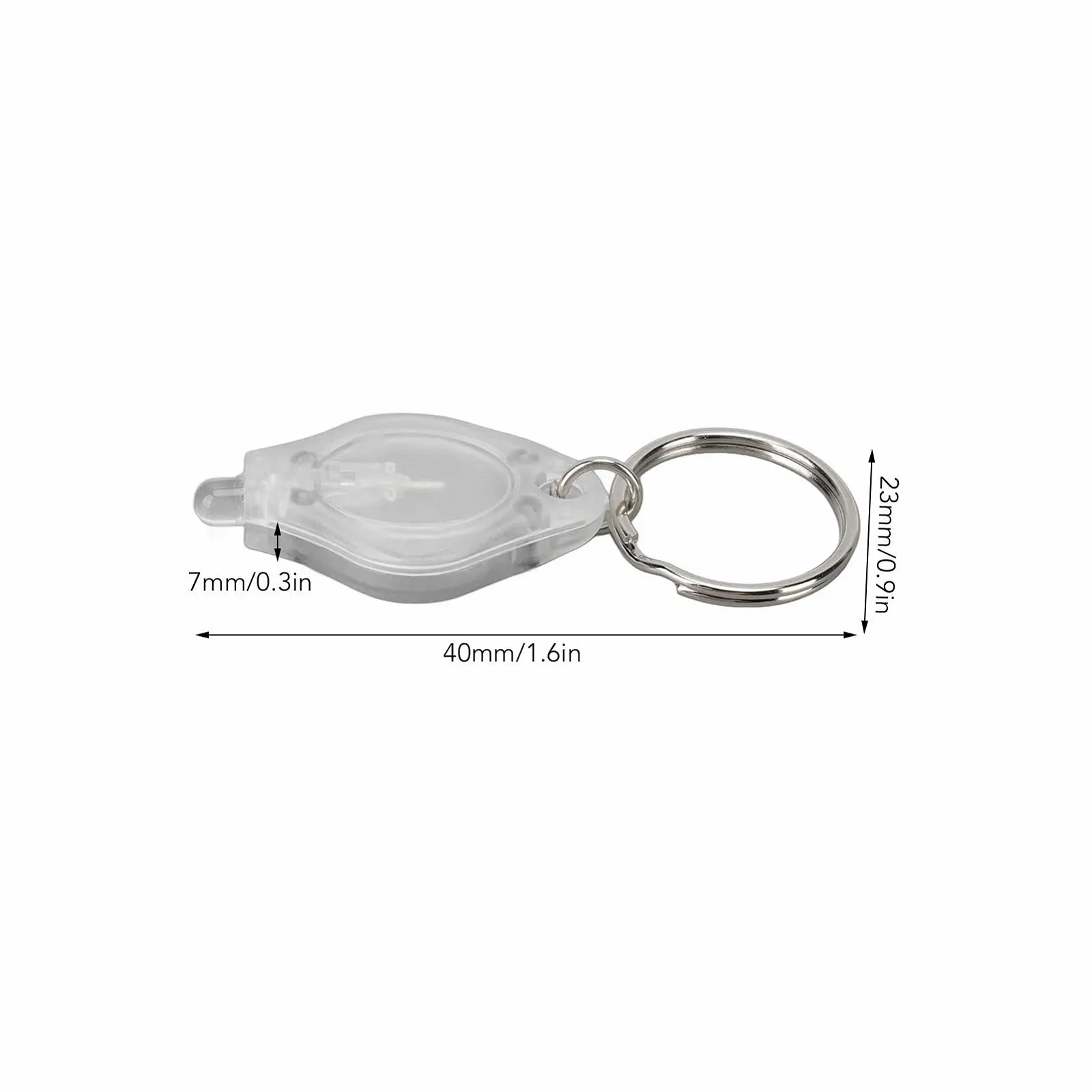 Ліхтарик-брелок Acouto Mini LED, набір з 5 штук, портативний, висока яскравість, для розпізнавання цінностей (біле світло), фото №2