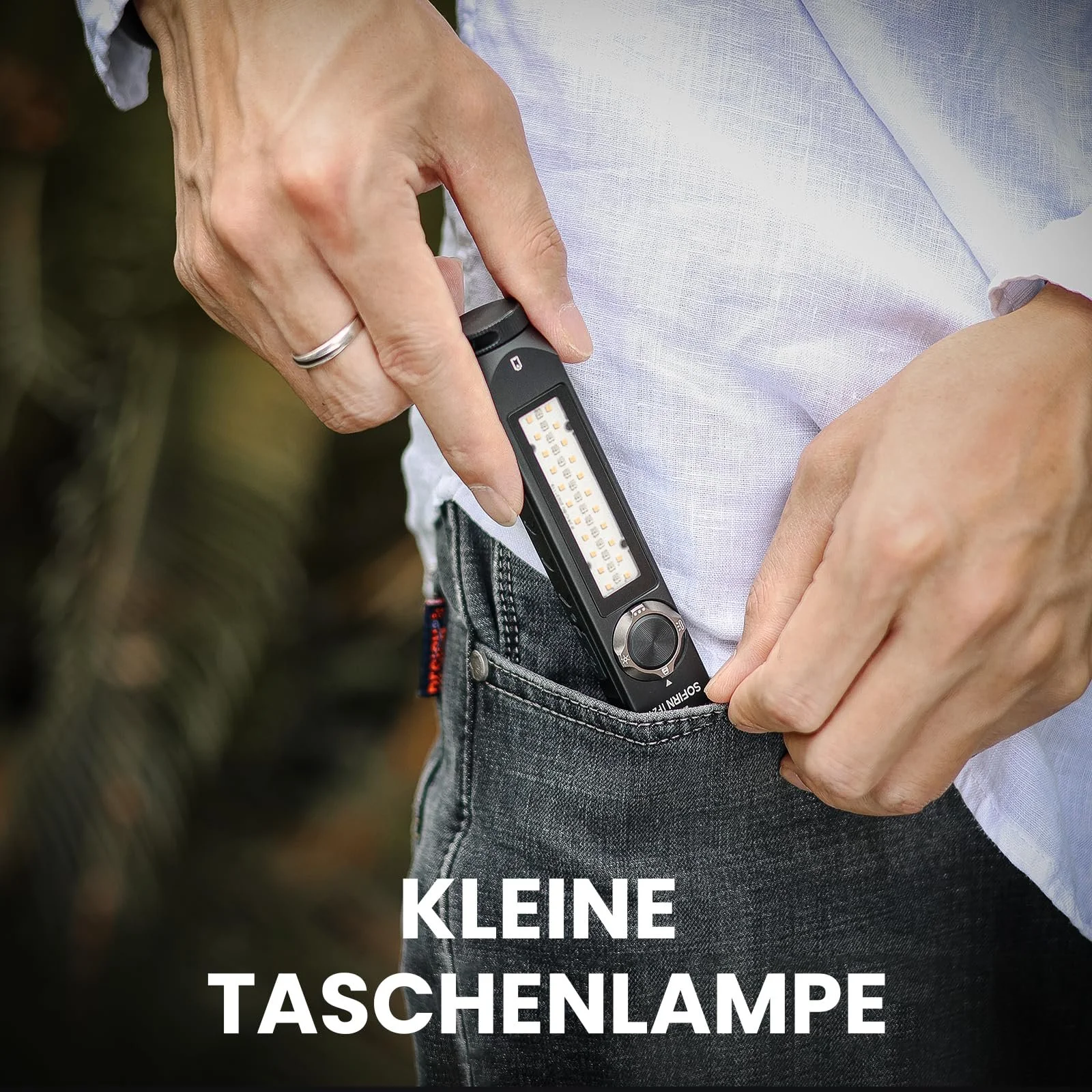 Фонарь Sofirn IF24 LED Аккумуляторный - Очень Яркие Фонари 2000 Люмен Белый Свет, IP66 Водонепроницаемый с Магнитом, Прочный Карманный Фонарь Маленький с Красным Светом, Цветной LED для Кемпинга, Улицы, фото №8