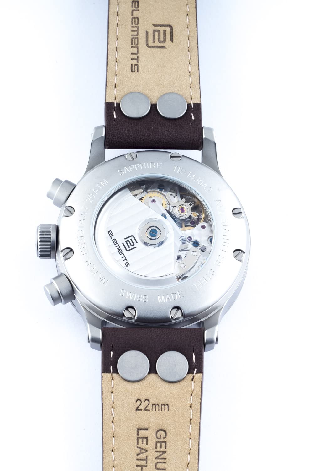 Часы 2 elements Air Two Automatic Chronograph ETA Valjoux 7750, ремешок, фото №6