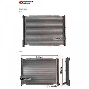 Радіатор охолодження двигуна VAN WEZEL 58002034 для VW, для автомобілів з кондиціонером synthetic.ua - Фото 1