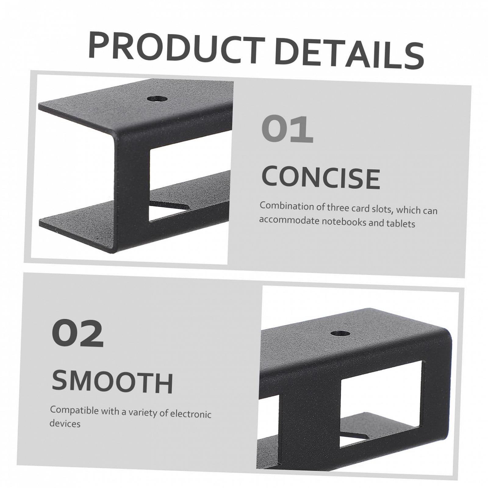 Держатель для ноутбука Под стол Черный Прочная полка для хранения ноутбука для экономии места на столе, прочная для офиса и учебы, совместима со всеми ноутбуками, фото №6
