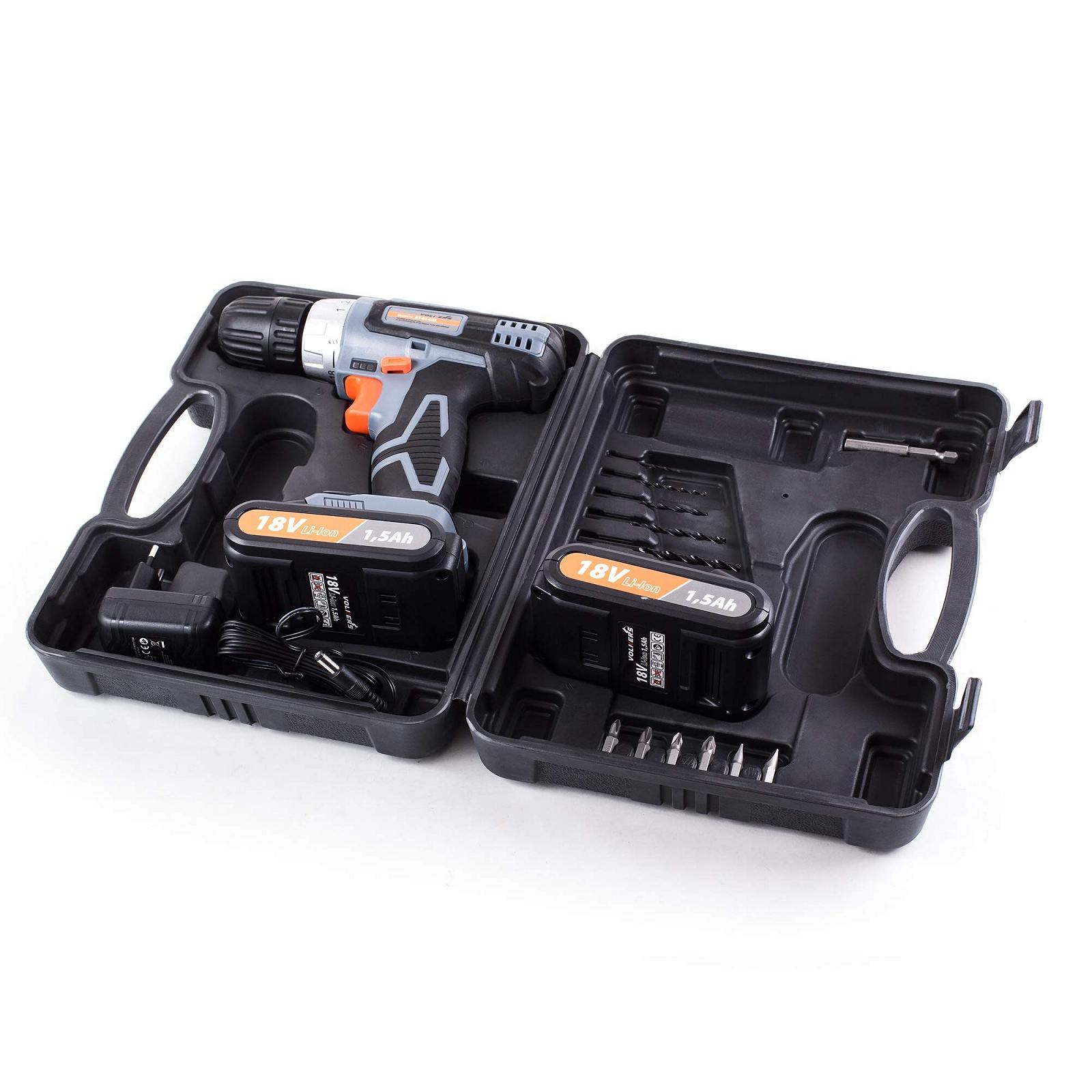 Шуруповерт Li-Ion 2-швидкісний 18 Вольт бездротовий 2 батареї 1500 мАг з кейсом, фото №2 Шуруповерт Li-Ion 2-швидкісний 18 Вольт бездротовий 2 батареї 1500 мАг з кейсом, фото №2