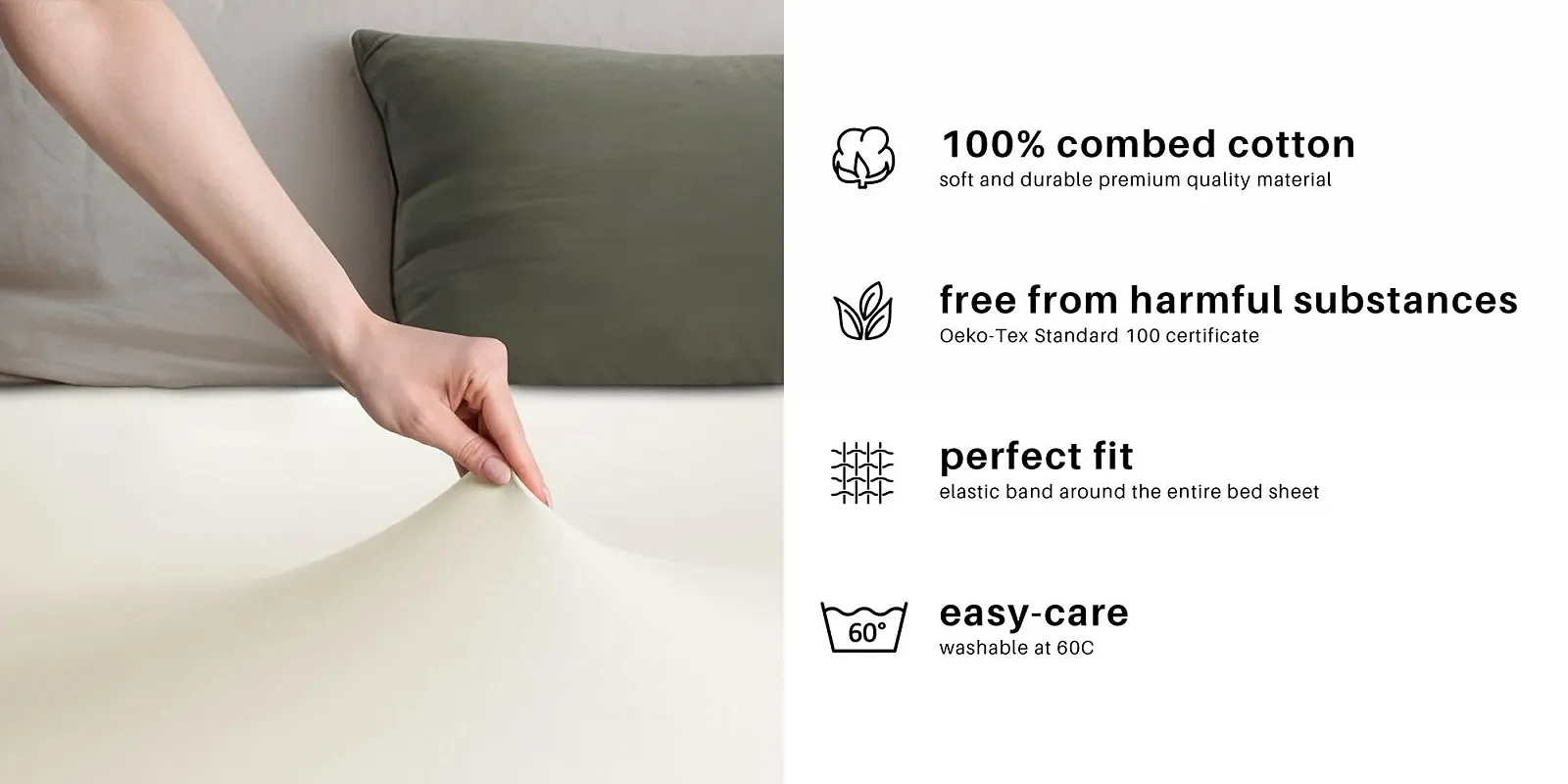 Простирадло на гумці DecoKing Бавовна Jersey Amber Collection, фото №5