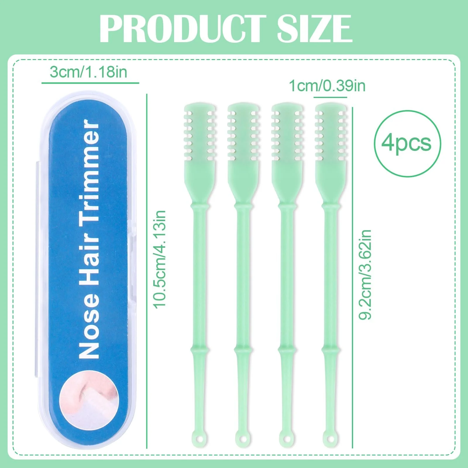 Тример для носа Ручний Подвійний ніж Портативний 360° Обертання 4 шт., фото №2