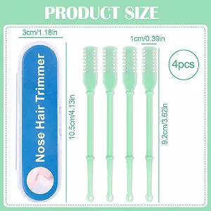 Тример для носа Ручний Подвійний ніж Портативний 360° Обертання 4 шт. synthetic.ua - Фото 1