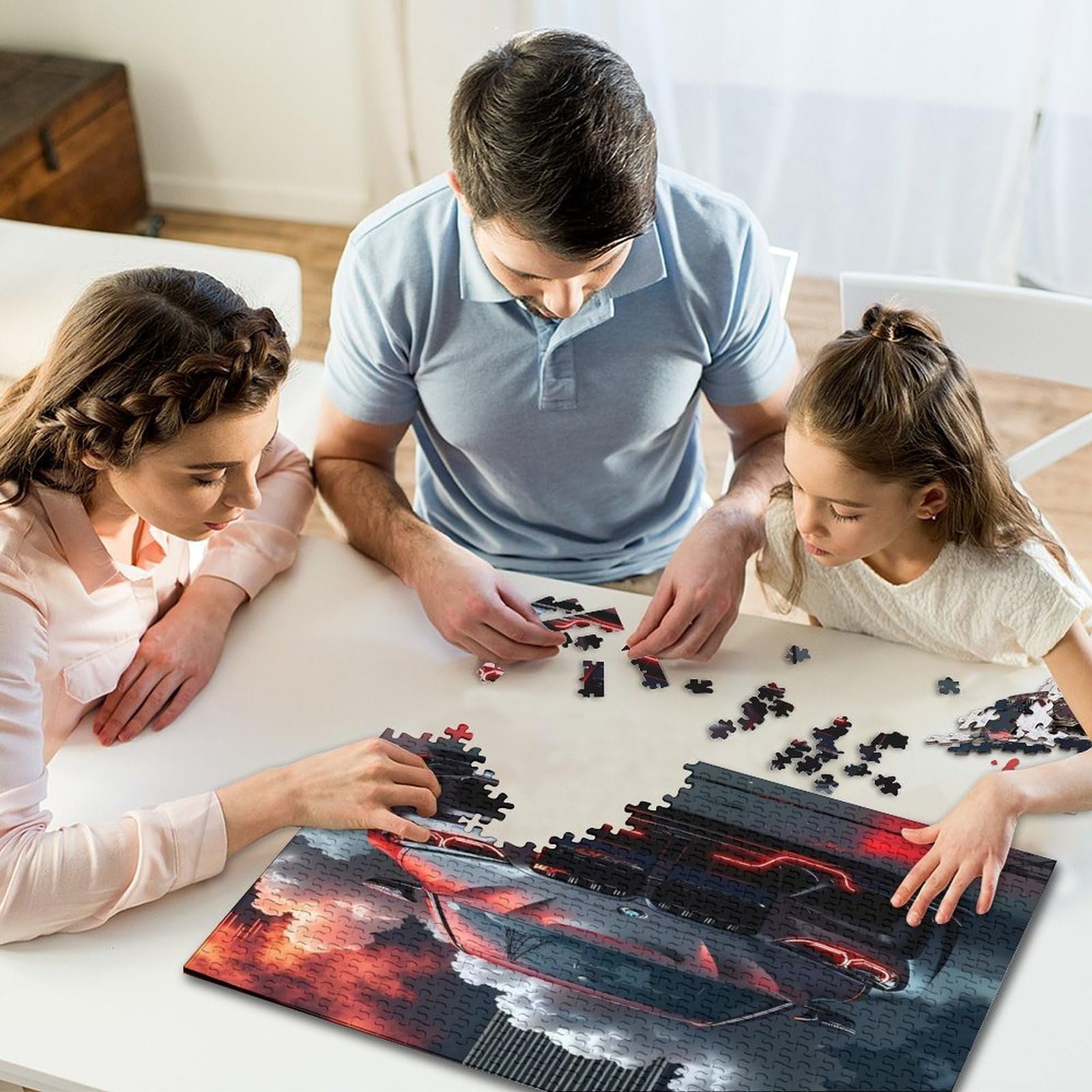 Пазл Красный спортивный автомобиль 1000 деталей 70 x 50 см красный, фото №6