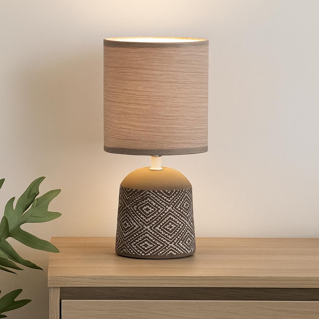 Настільна лампа Luxus Vienna H 30 x Діаметр 15 E14 Кераміка Сірий, фото №6