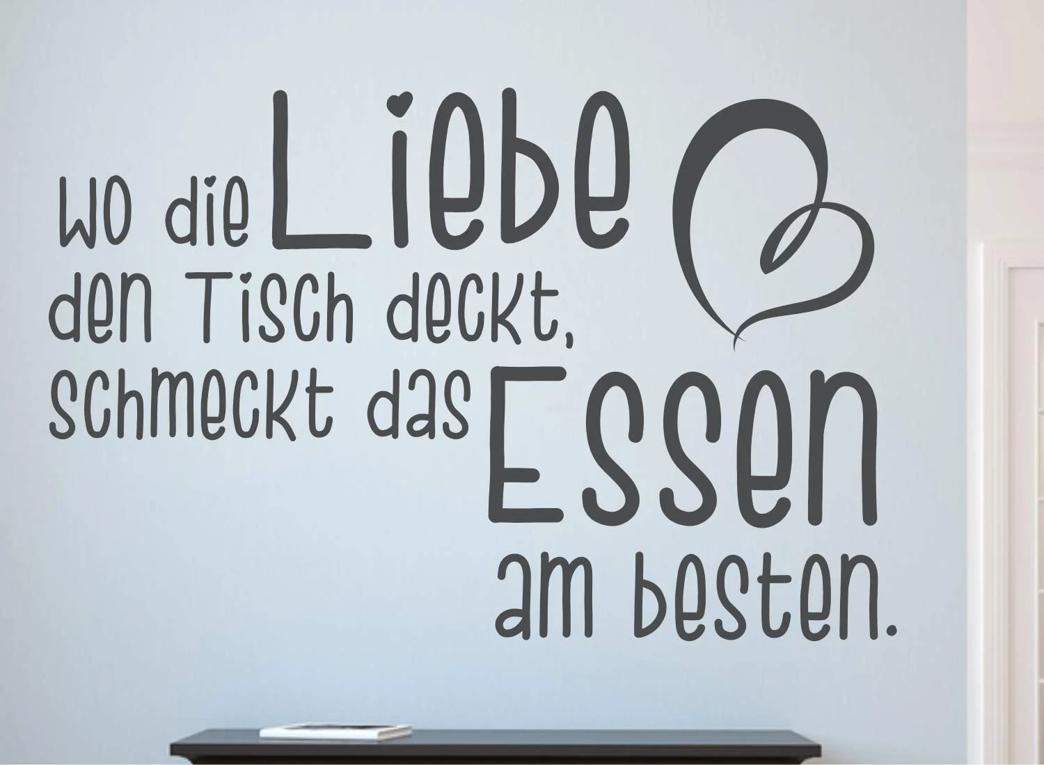Наклейка на стіну timalo® 11009-Burgunder-M-110x71 см Essen – Wo die Liebe den Tisch deckt Бордова, фото №3
