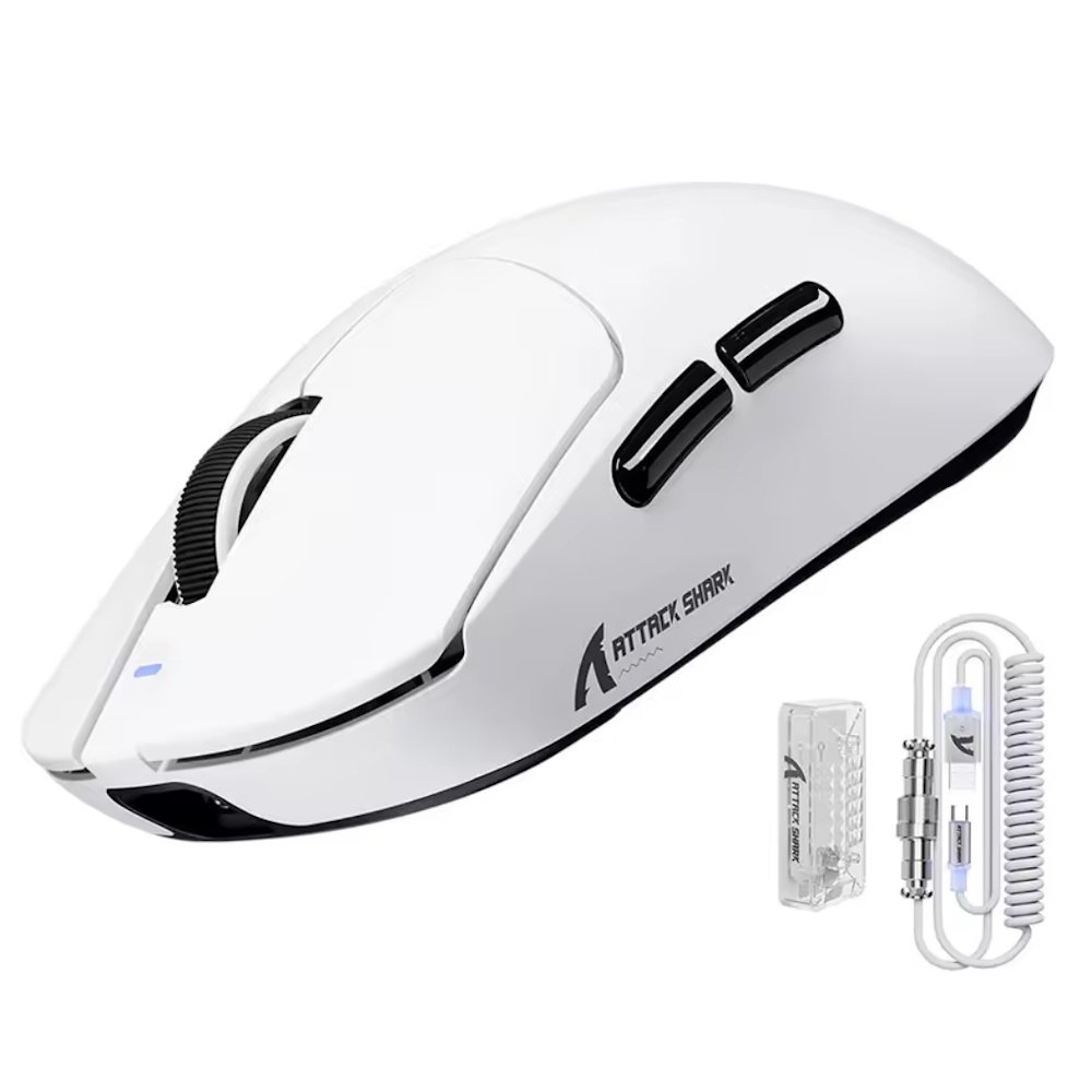 Миша Attack Shark X8 Ultra PAW3950Max 42000DPI 750IPS 60G 8000Hz White, фото №3 Миша Attack Shark X8 Ultra PAW3950Max 42000DPI 750IPS 60G 8000Hz White, фото №3