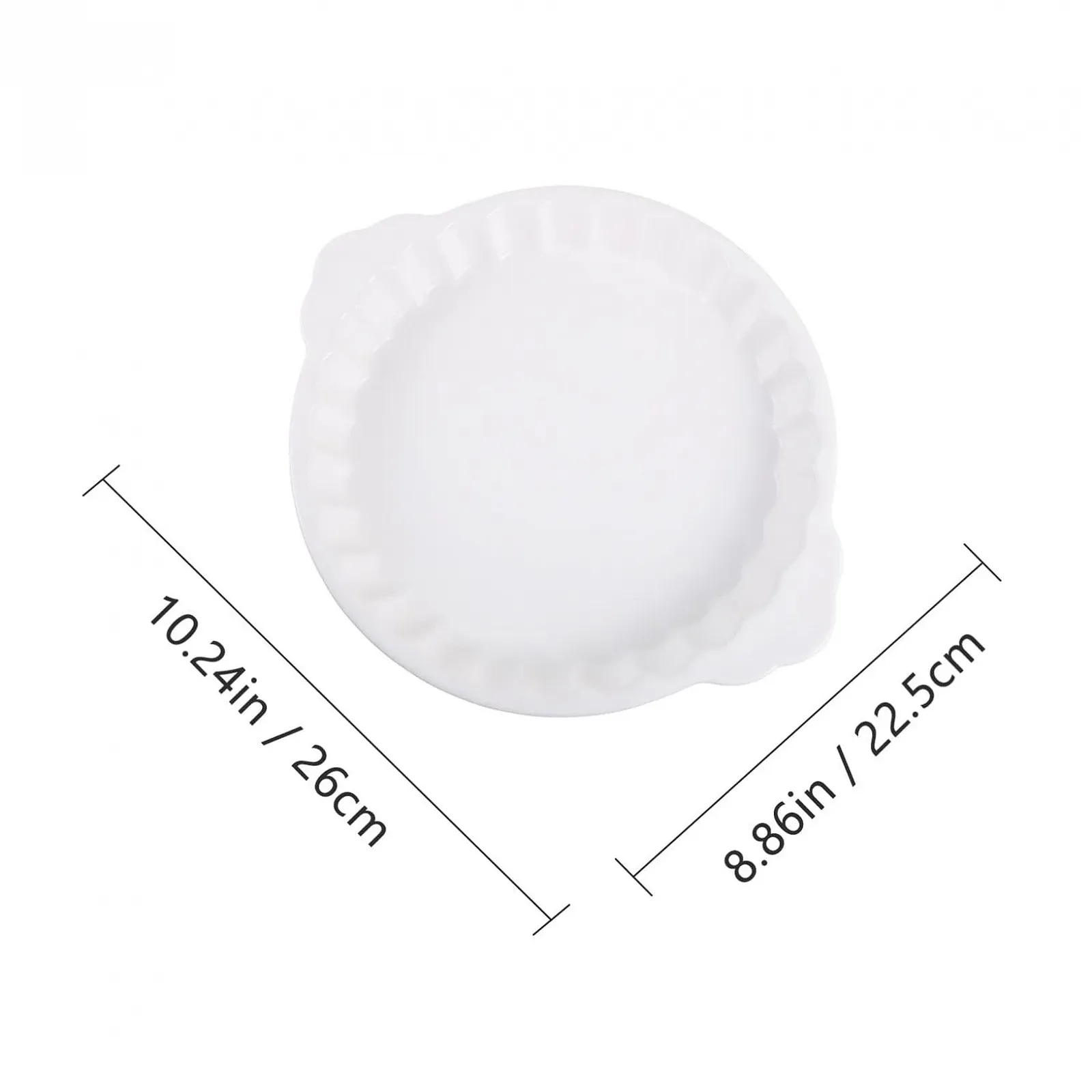 Форма для запекания керамическая круглая с ручками термостойкая белая, фото №2 Форма для запекания керамическая круглая с ручками термостойкая белая, фото №2