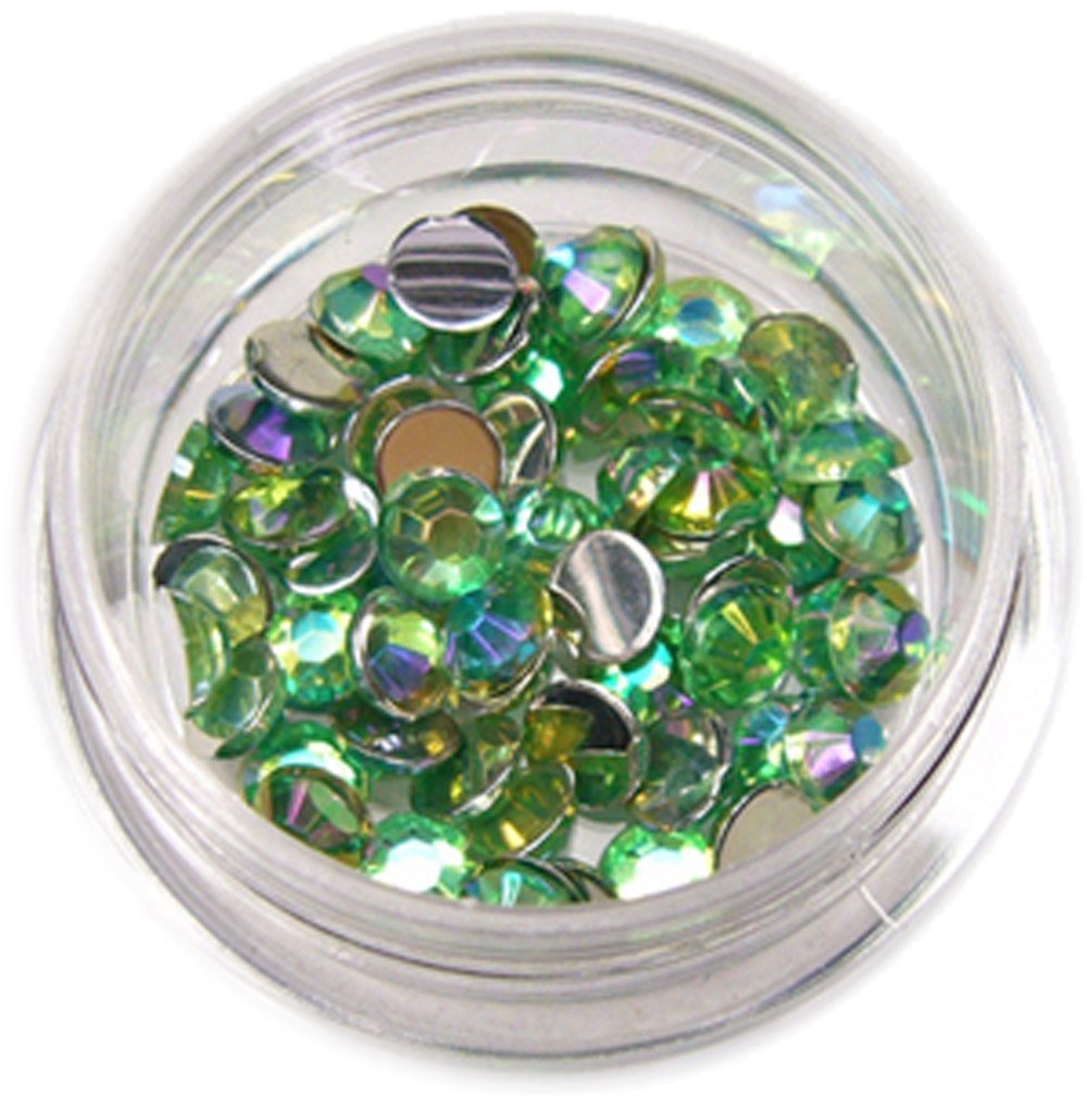 Стрази RM Beautynails Круглі Світло-зелені 4 мм, приблизно 50 штук, фото №1